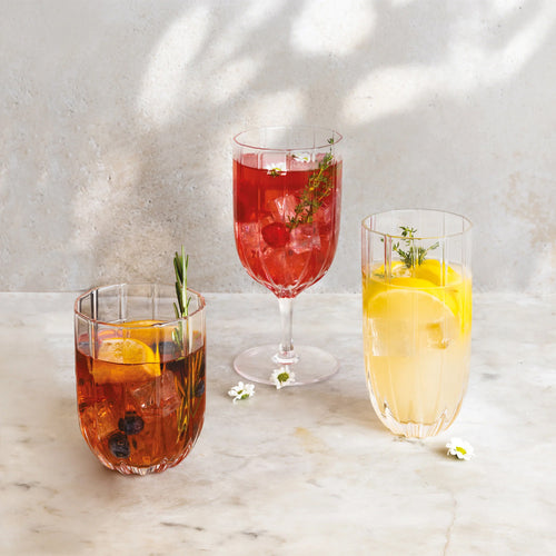 40.5 cl - Zafferano Margherita Calice Cocktail Fatto a Mano In Vetro - Set 4 Pz