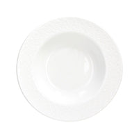 22 cm - Tognana Margaret Piatto Fondo Con Bordo in Rielievo In Porcellana Set 6 Pz