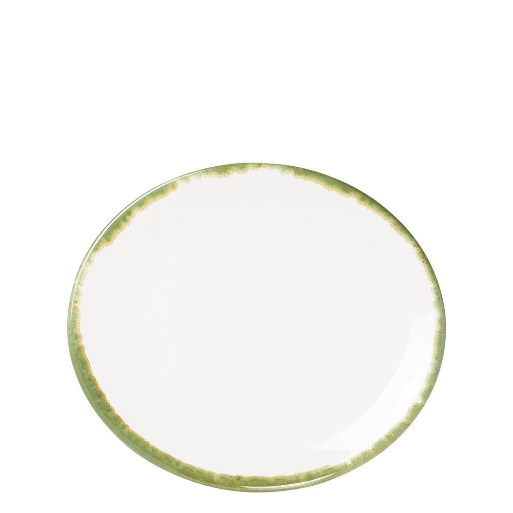 21 cm - Zafferano Petit Piatto Piano Rotondo Fatto a Mano In Ceramica - Set 2 Pz