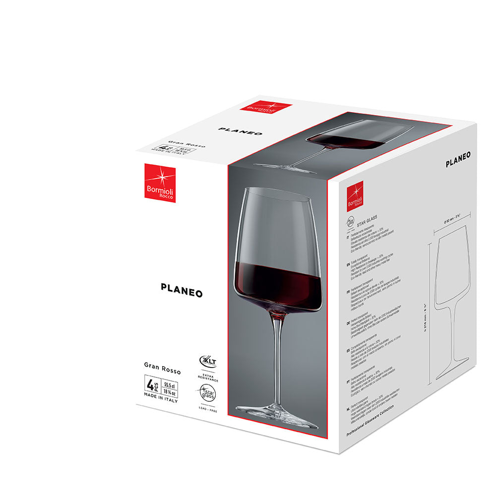 54 cl - Planeo Kelk Rode Wijn Gran Rosso - Set 4 St.