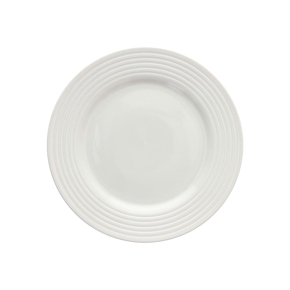 Polis Rings White Porcelain Dinnerware Set - 18-Piece Set