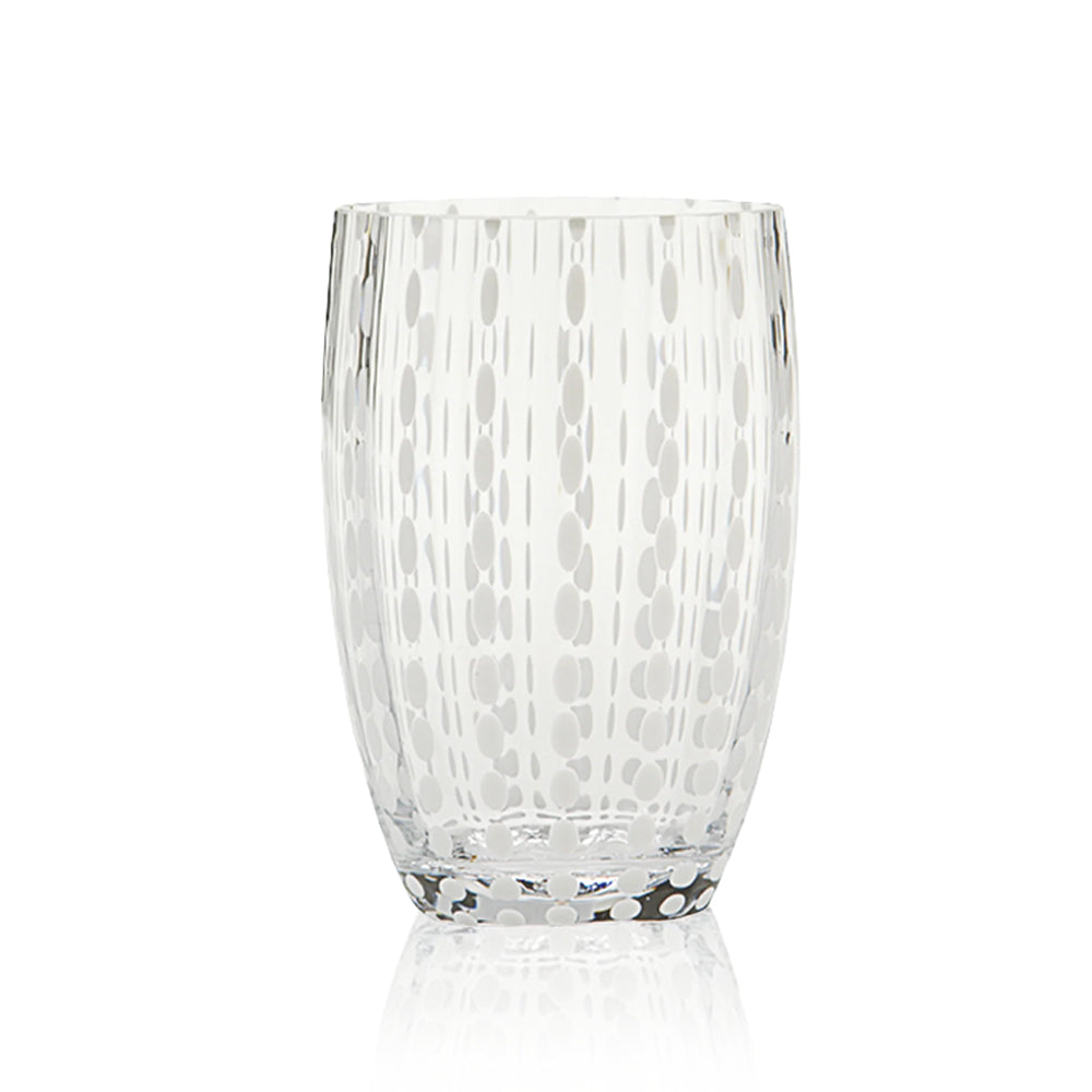 32 cl - Perle Verre À Eau Pallini Bianchi en Verre - Ensemble 2 Pcs