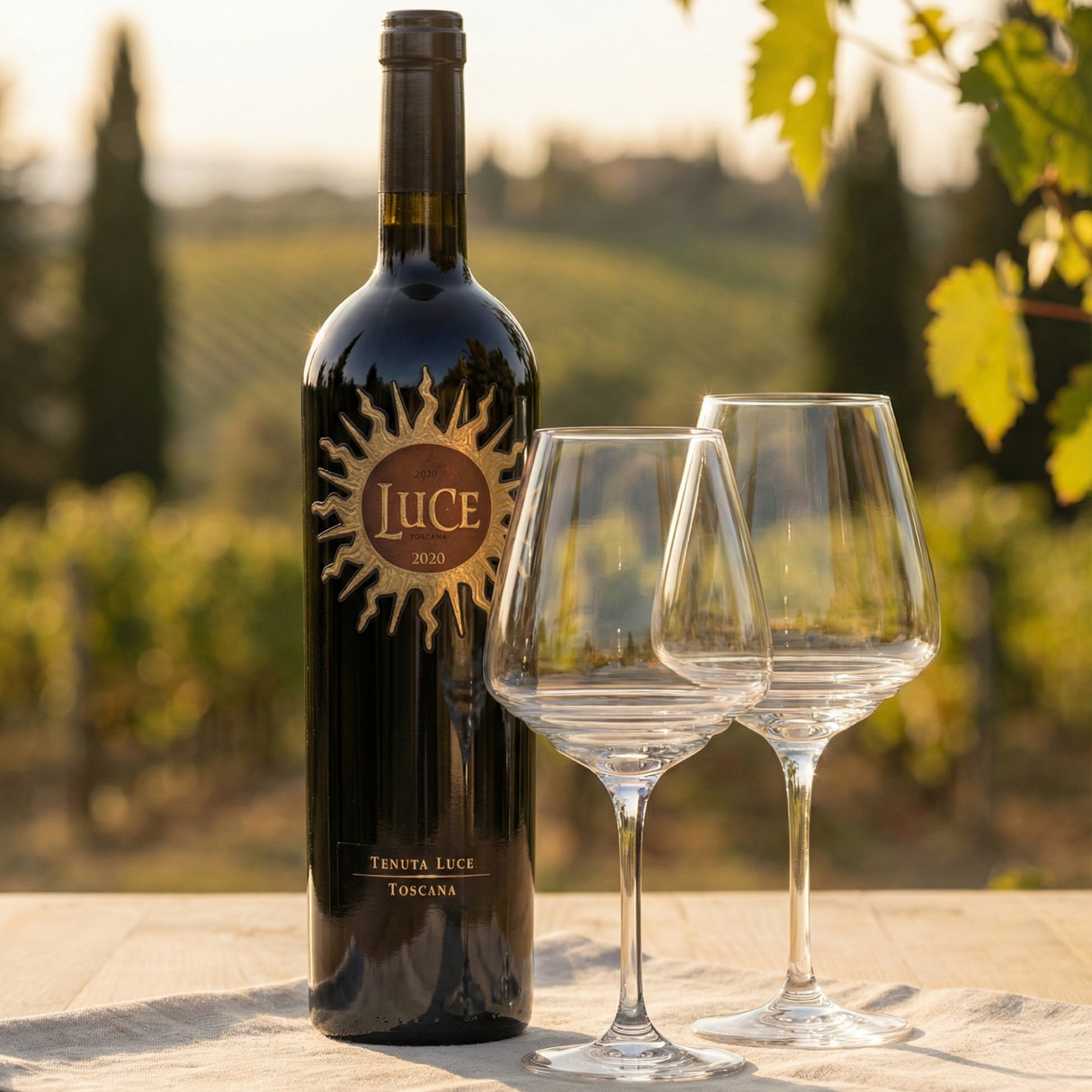 LUCE 2020 Toscana IGT + 2 Gläser Saffron New Experiences Rotwein (80 cl)