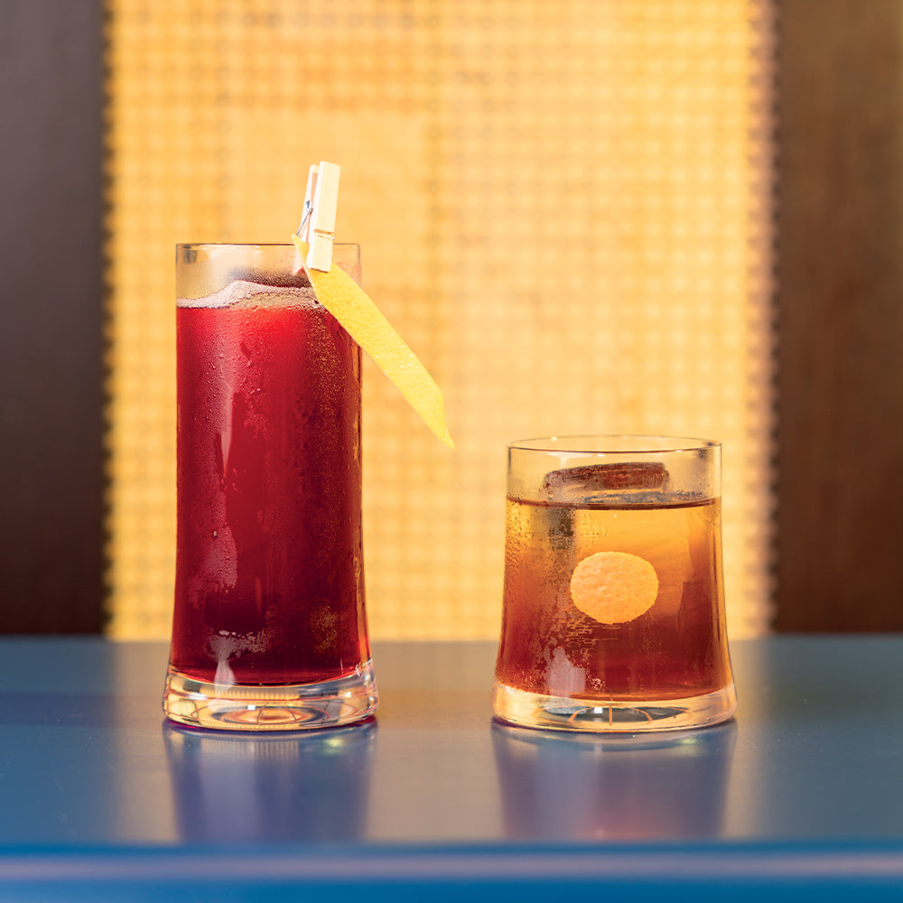 37.5 cl - Zafferano Sam Bicchiere Cocktail Highball In Vetro Set 4 Pz