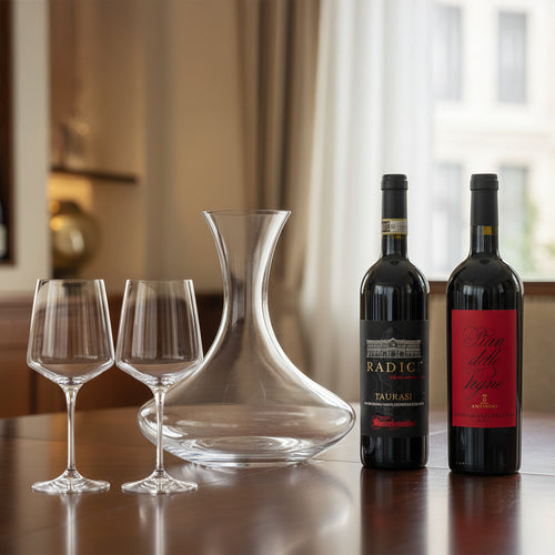 Aria Tasting Set + 1 Bottle of Taurasi + 1 Bottle of Montalcino