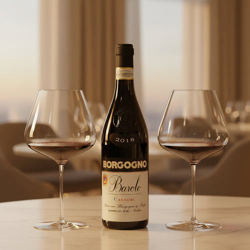 Cannubi Barolo DOCG 2018 Borgogno + 2 Calici Borgogna Denk’Art 96 cl