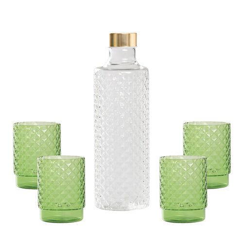 Isolano Set Gläser und Flasche Aus Borosilikatglas - Set 5 Stk