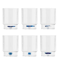 35 cl - Zafferano Teca Mare Bicchiere Acqua In Vetro Set 6 Pz
