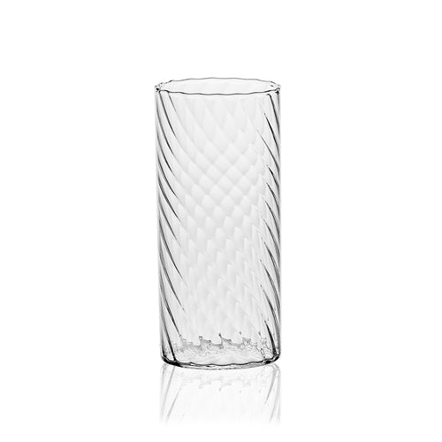 45 cl - Italesse Twist Bicchiere Cocktail Highball Soffiato a Bocca In Vetro Borosilicato  - Set 6 Pz