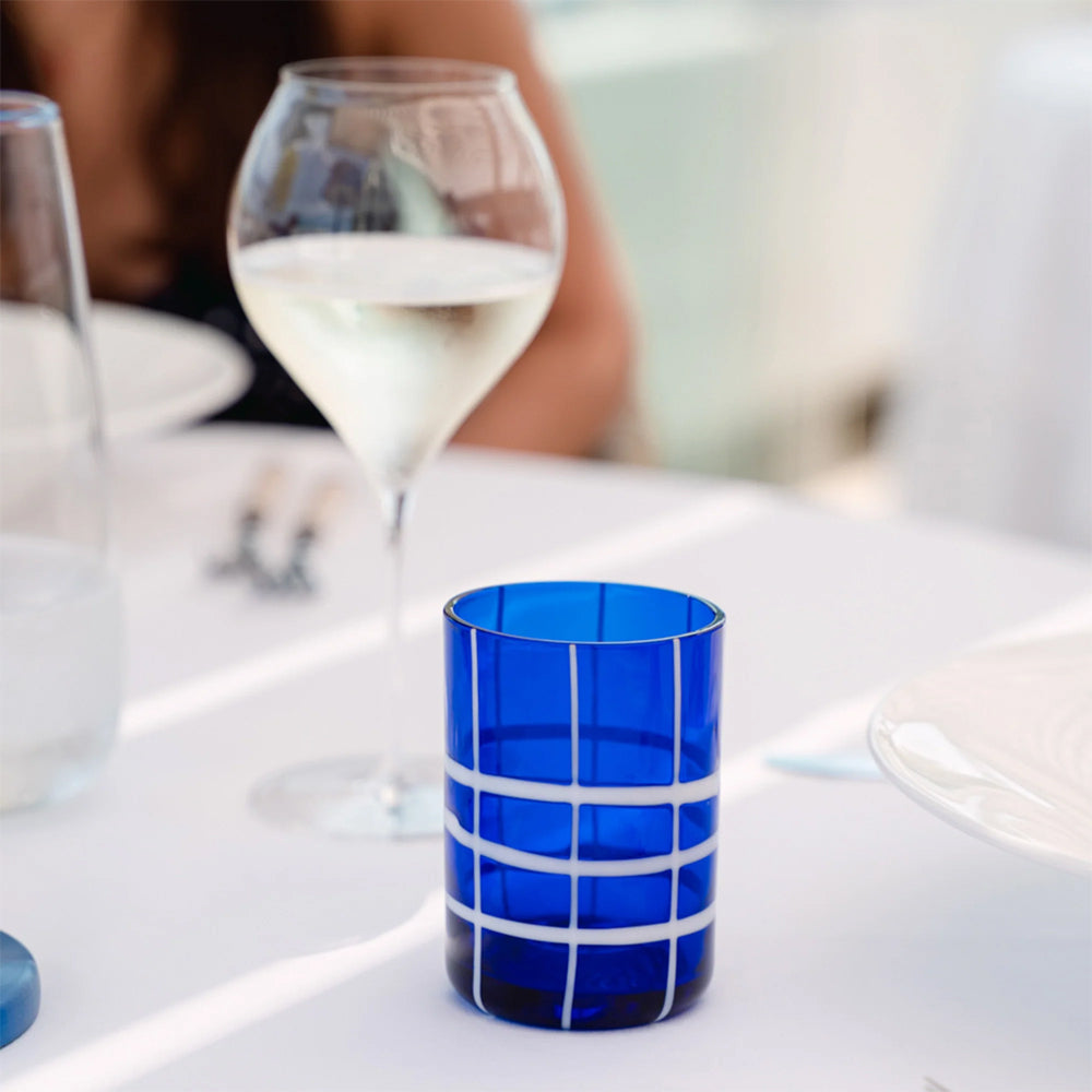 35 cl - Twiddle Bicchiere Acqua A Righe in Vetro Soffiato - Set 6 Pezzi