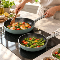 20-24 cm - Cookware Set de Sartenes Bajas de Aluminio con Revestimiento Cerámico - Set de 2