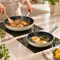 20-24 cm - Cookware Set de Sartenes Bajas de Aluminio con Revestimiento Cerámico - Set de 2