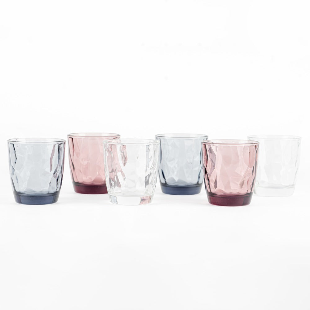 30.5 cl - Diamond Bicchiere Acqua in Vetro - Set 6 Pezzi