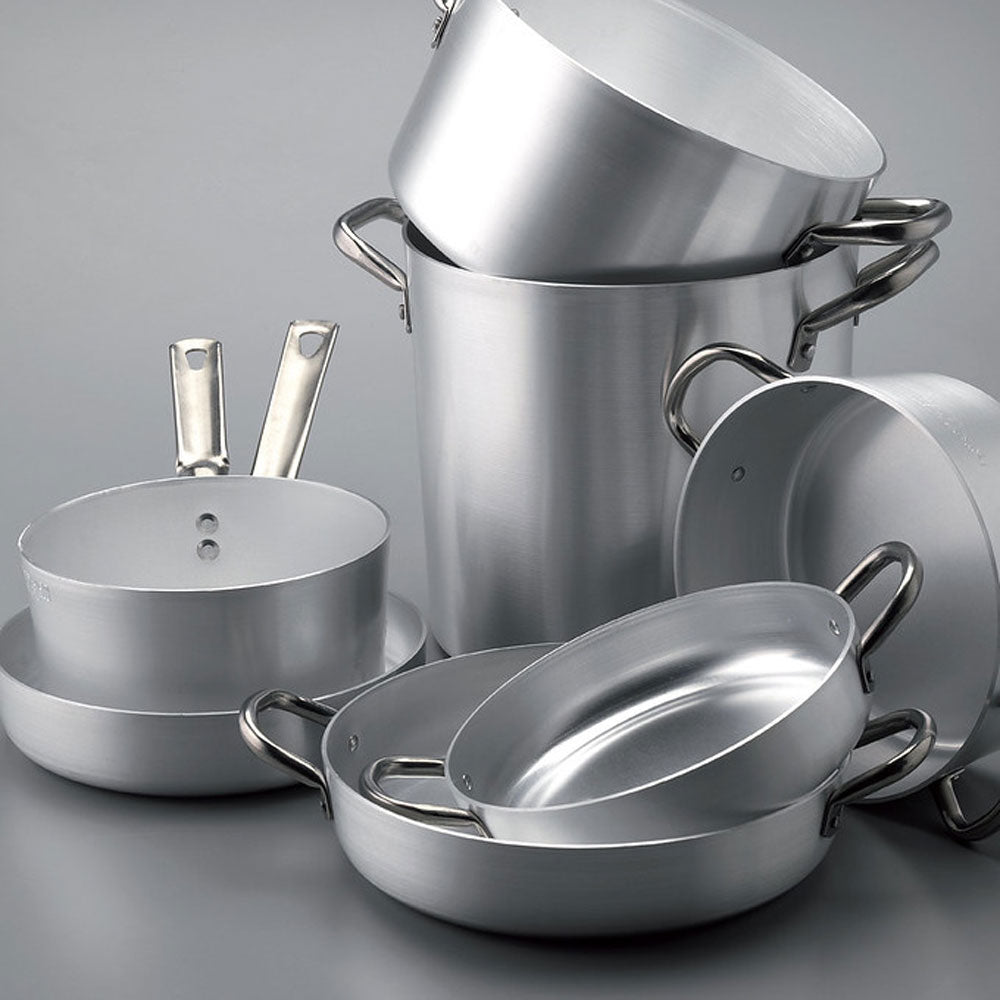 Agnelli Alluminio 3mm Professionale Padella Alta Svasata Con Manico Cool Inox