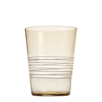 40 cl - Filante Verre À Eau Rayures en Verre Soufflé - Ensemble 6 Pcs