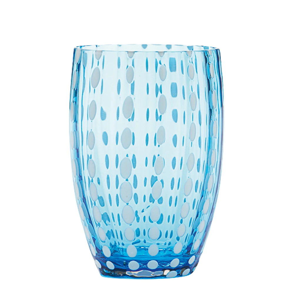 32 cl - Perle Verre À Eau Pallini Bianchi en Verre - Ensemble 2 Pcs
