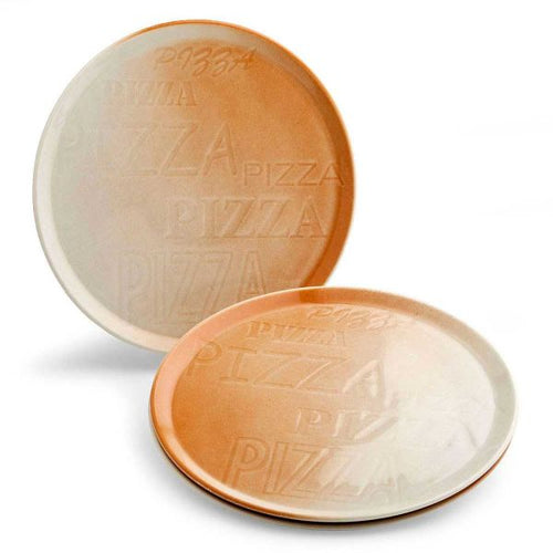 33 cm - Cinzia Assiette À Pizza En Porcelaine - Set 6 Pcs