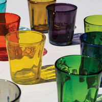 32 cl - Bei Bicchiere Acqua in Vetro Soffiato - Set 6 Pezzi