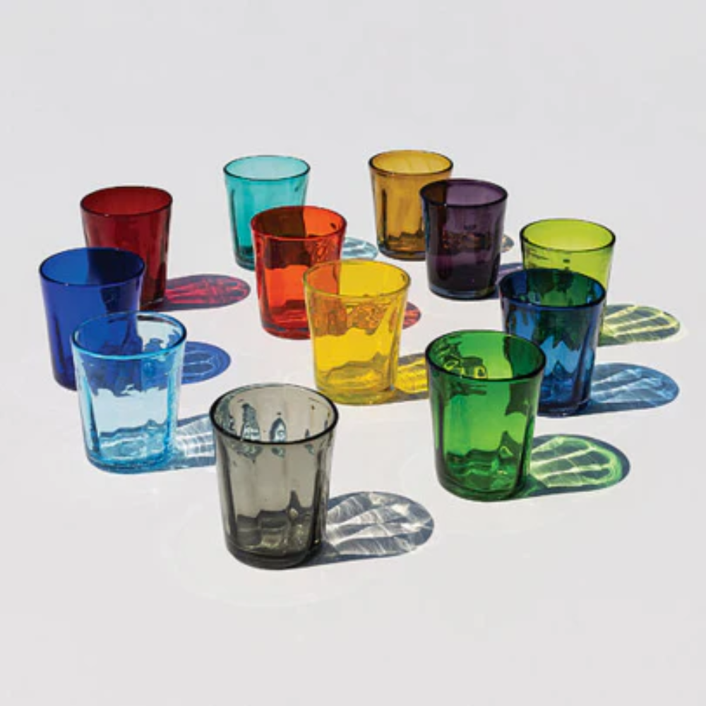 32 cl - Bei Bicchiere Acqua in Vetro Soffiato - Set 6 Pezzi