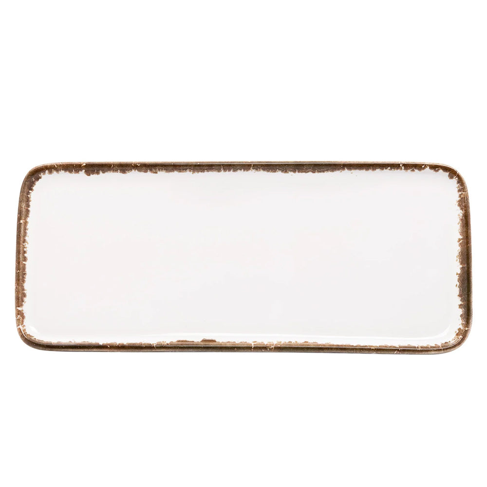 26.5x11.5 cm - Petit Handmade Rectangular Tray in Ceramic - Set 2 Pcs