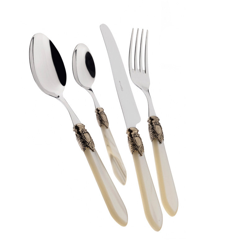 Oxford Besteckservice Goldrand Edelstahl - Set 24 Stk