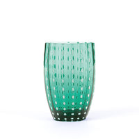 32 cl - Perle Water Glass with White Dots - Set 6 Pieces
