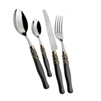 Selene Besteckservice Goldrand Edelstahl - Set 24 Stk