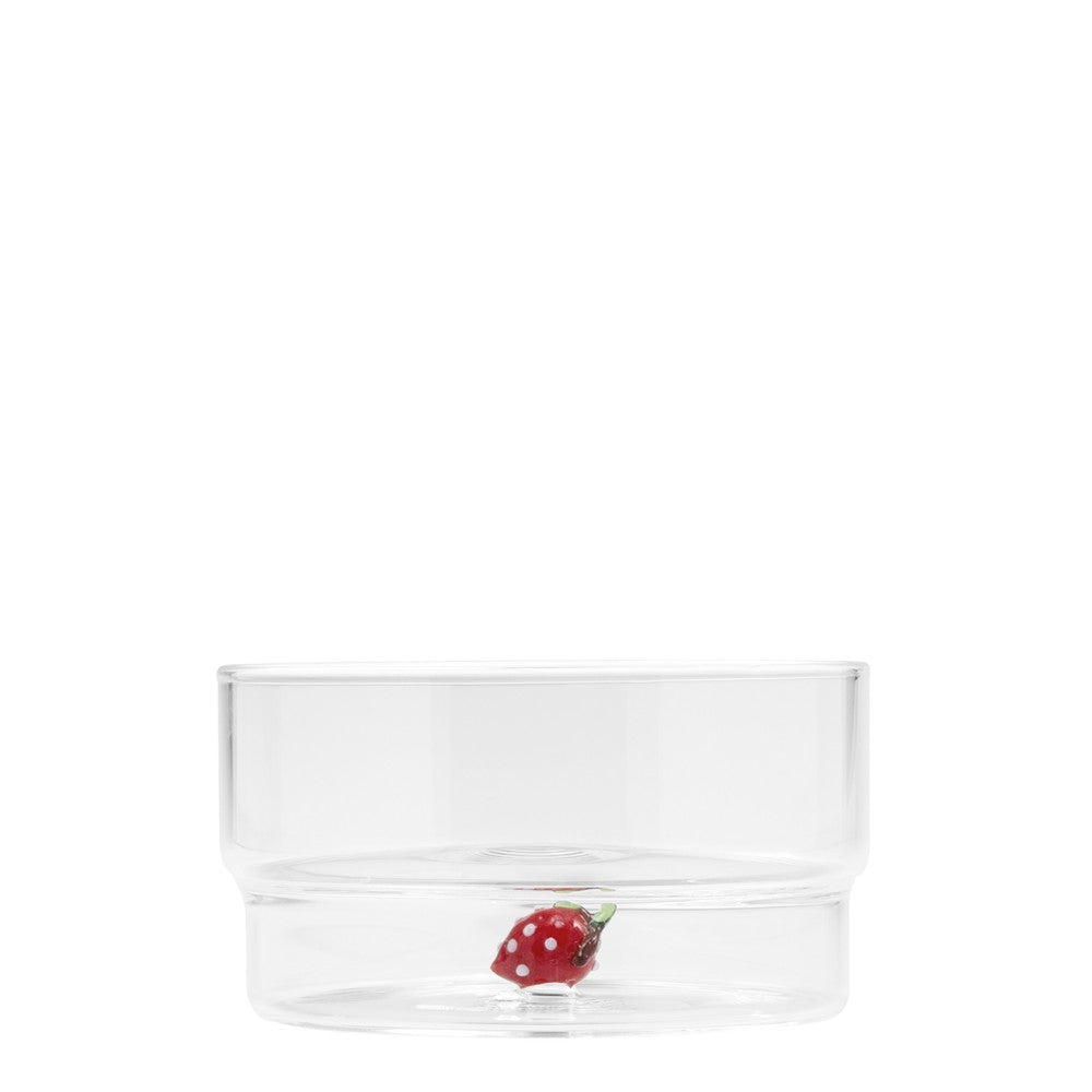 32.5 cl - Teca Frutta Coupe Faite Main en Verre Borosilicaté