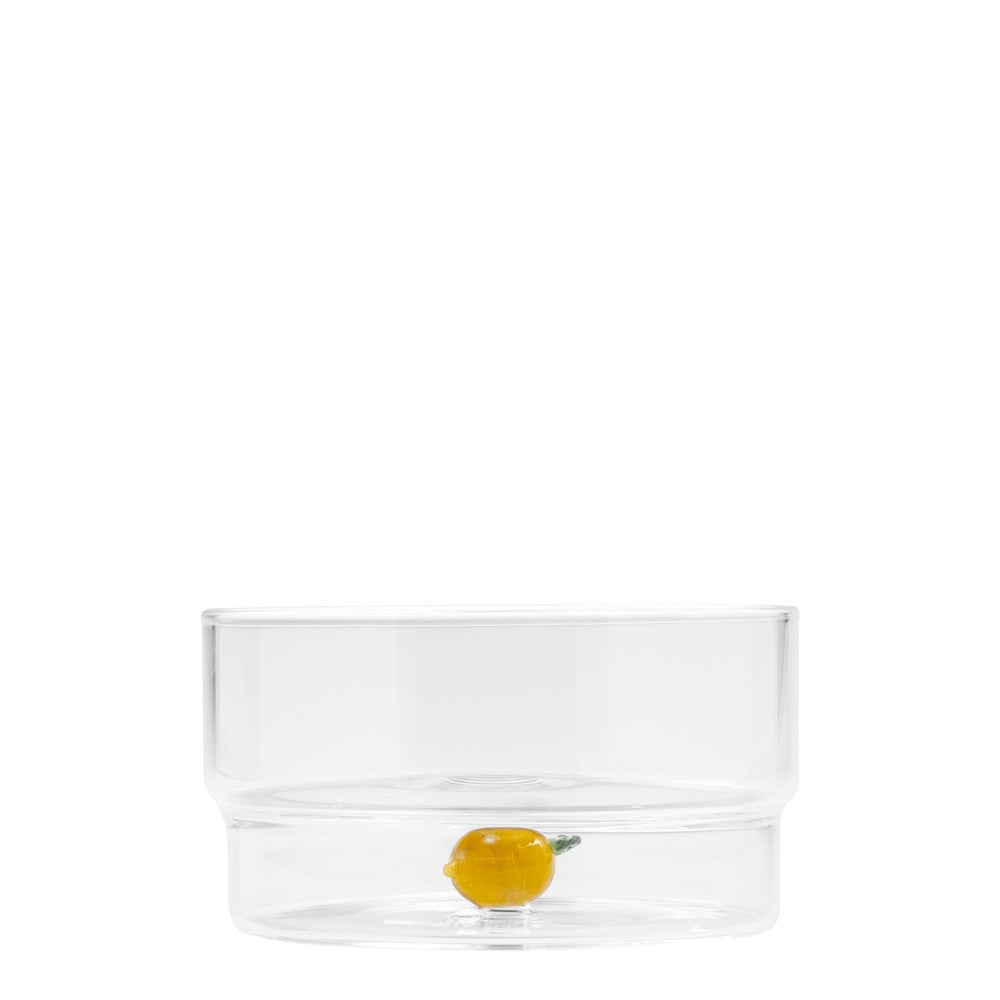 32.5 cl - Teca Frutta Coupe Faite Main en Verre Borosilicaté